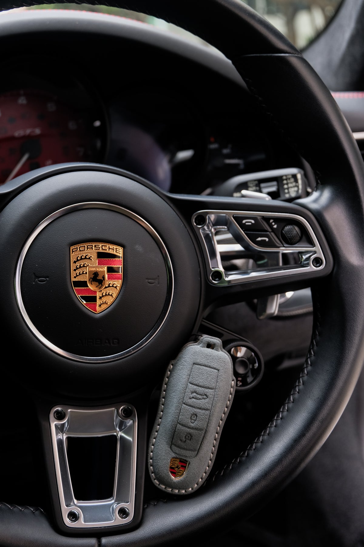 Alcantara® Car Key Cover for Porsche — Model I